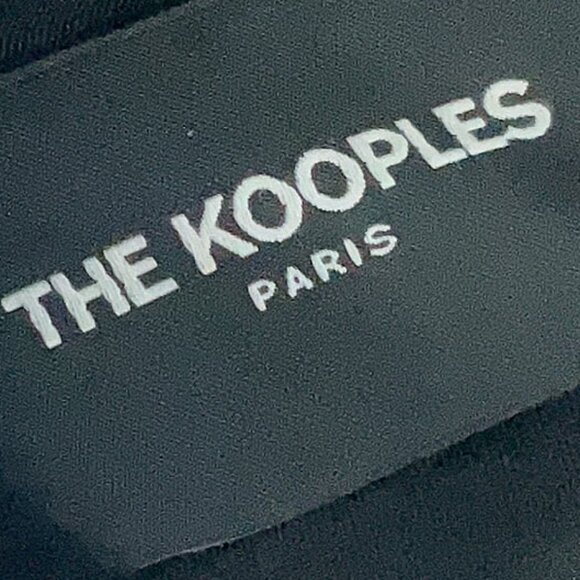 NWT The Kooples Black Two-Button Leather-Pocket Versatile Blazer Size 40 - Picture 9 of 11